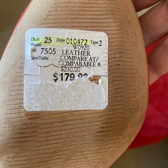 Louise et Cie, red,dressy,, suede, pull on,knee high boots with stiletto heel. - Picture 4 of 6